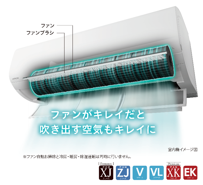 エアコン内部クリーン機能