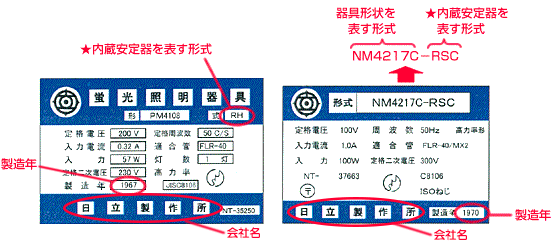 銘板の例